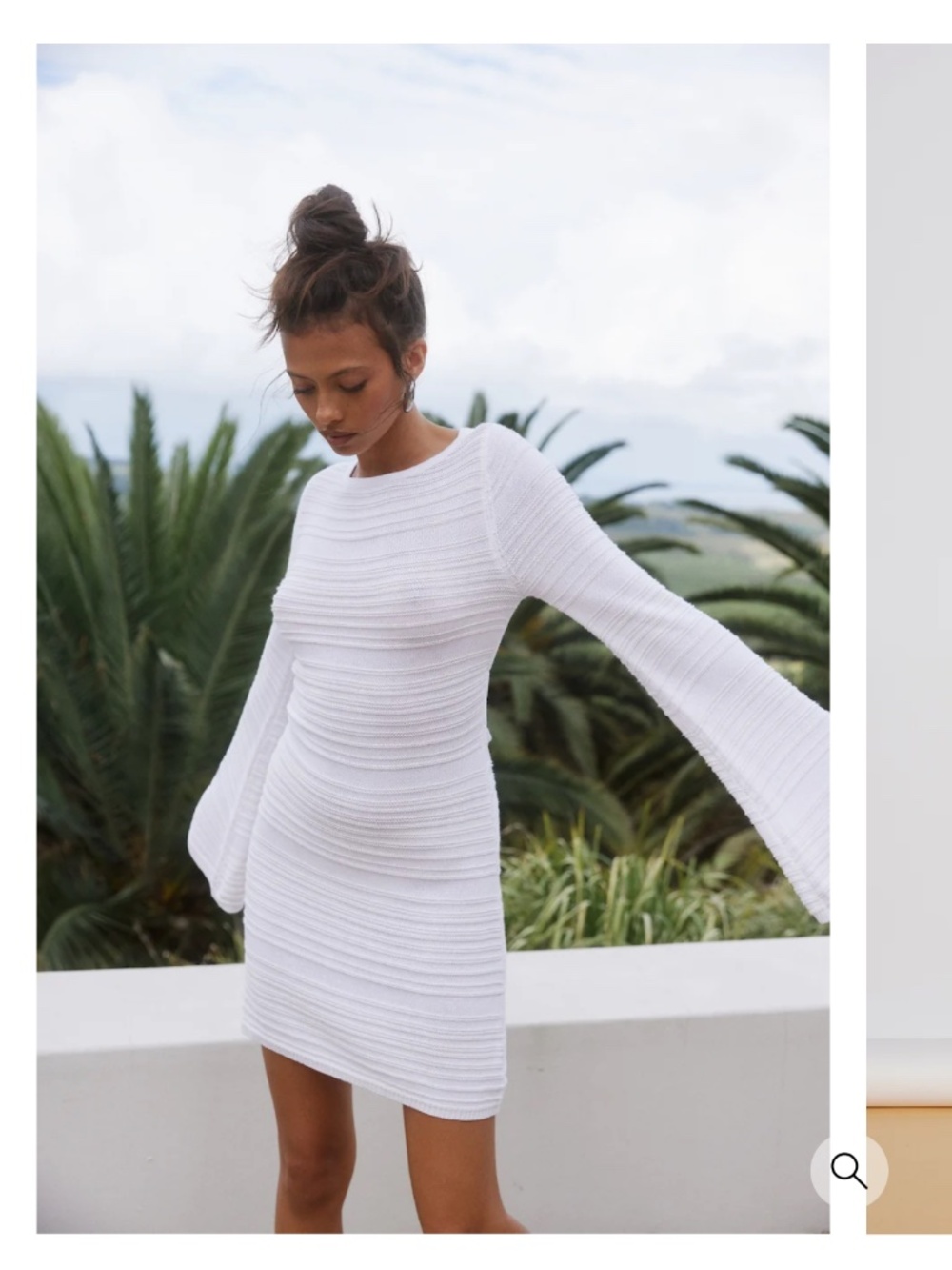 Seven Wonders Rosalie Backless Knit Mini Dress White